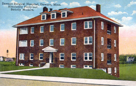 Dawson Surgical Hospital, Dawson Minnesota, 1916