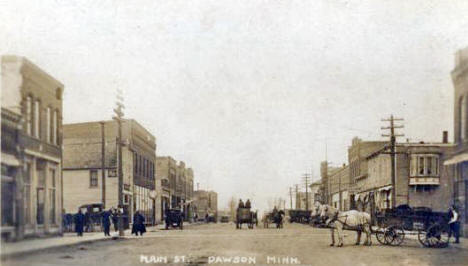 Main Street, Dawson Minnesota, 1919
