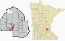 Location of Deephaven Minnesota