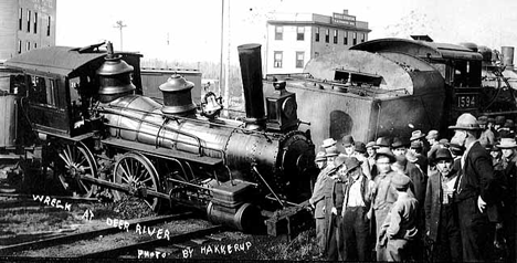 Train wreck at Deer River Minnesota, 1910