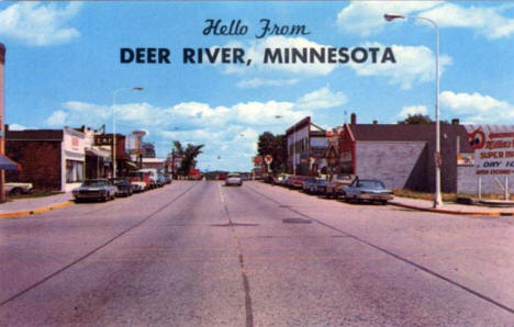 Street scene, Deer River Minnesota, 1960's