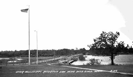 Upper Mississippi Reservoir Dam near Deer River Minnesota, 1940