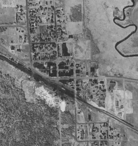 Aerial Photo, Deer River Minnesota, 1947