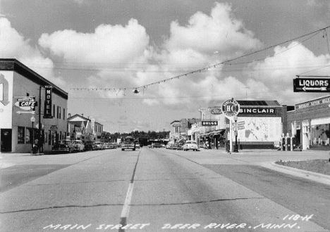 Main Street, Deer River Minnesota, 1950's