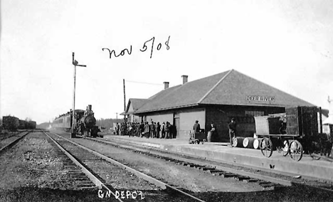 Great Northern Depot, Deer River Minnesota, 1908