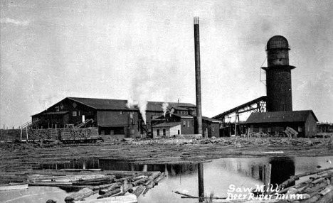 Sawmill at Deer River Minnesota, 1900