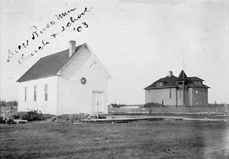 Church and School, Deer River Minnesota, 1903