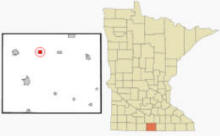 Location of Delavan, Minnesota