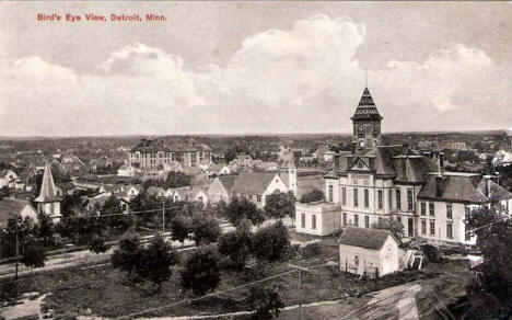 Birds eye view, Detroit Lakes Minnesota, 1907