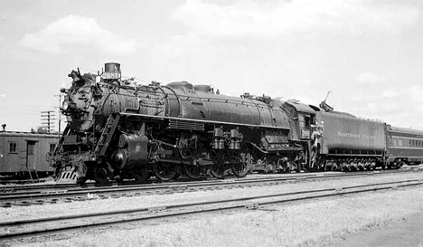Northern Pacific Railway steam locomotive #2681 at Dilworth Minnesota, 1930