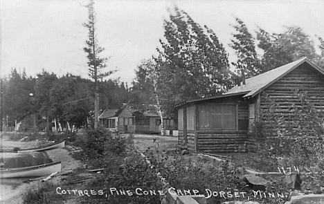 Cottages, Pine Cone Camp, Dorset Minnesota, 1930's