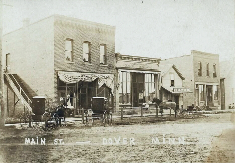 Main Street, Dover Minnesota, 1900's