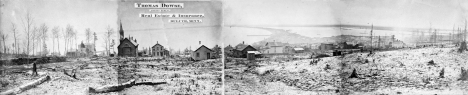 Panoramic View of Duluth Minnesota, 1870