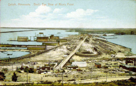 Birds eye view of Rice Point, Duluth Minnesota, 1910