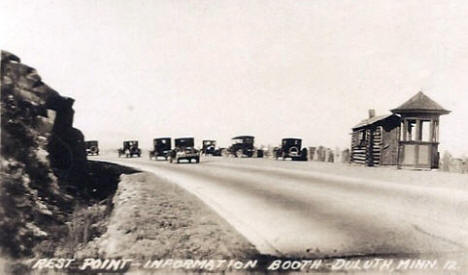 Rest Point and Information Booth, Duluth Minnesota, 1920's