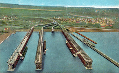 Ore Docks, Duluth Minnesota, 1920's