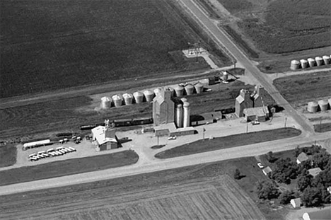 Aerial View, Elevator, Dumont Minnesota, 1972