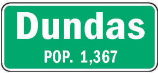 Dundas Minnesota population sign