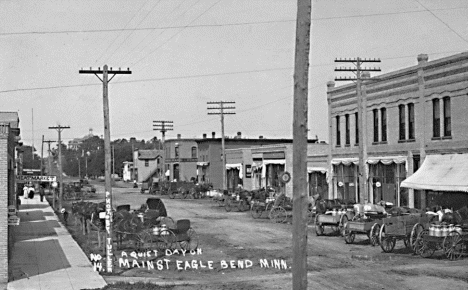 Main Street, Eagle Bend Minnesota, 1900's