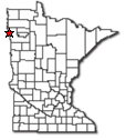 Location of East Grand Forks Minnesota