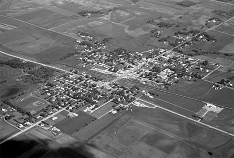 Aerial view, Eden Valley Minnesota, 1969