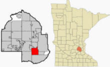 Location of Edina Minnesota