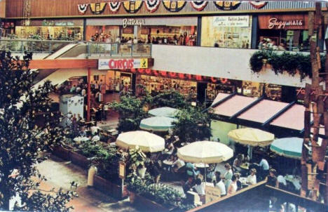 Sidewalk Cafe in Garden Court, Southdale Mall, Edina Minnesota, 1960's