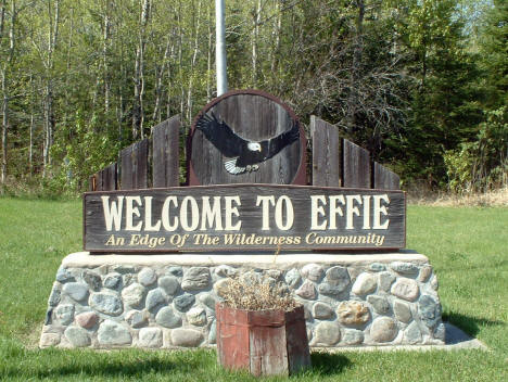 Welcome to Effie sign, Effie Minnesota, 2003