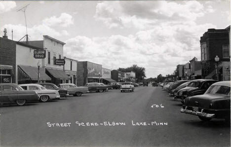 Street Scene, Elbow Lake Minnesota, 1950's