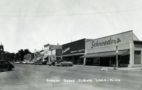 Street Scene, Elbow Lake Minnesota, 1950's