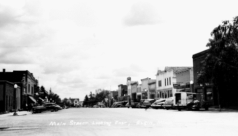 Main Street looking east, Elgin Minnesota, 1940's