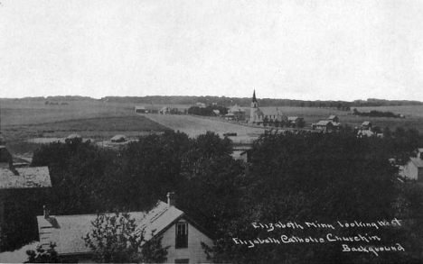 Birds eye view, Elizabeth Minnesota, 1910's?