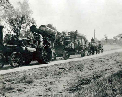 Traffic on Jefferson Highway, United States Highway Ten, near Elk River on newly paved concrete, 1919