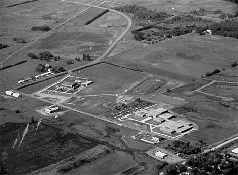 Aerial view, School and surrounding area, Elk River Minnesota, 1971