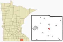 Location of Elkton, Minnesota