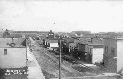 Birds eye view, Ellendale Minnesota, 1908