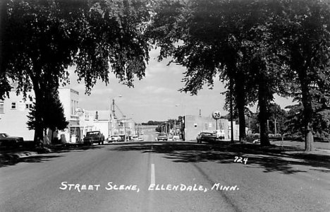 Street scene, Ellendale Minnesota, 1960's