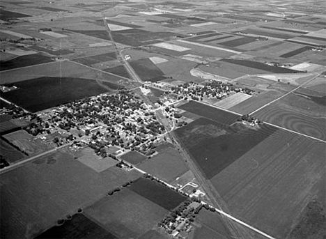 Aerial view, Ellsworth Minnesota, 1974
