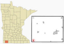 Location of Ellsworth, Minnesota