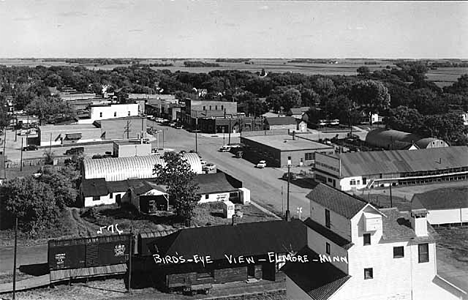 Birds eye view, Elmore Minnesota, 1956