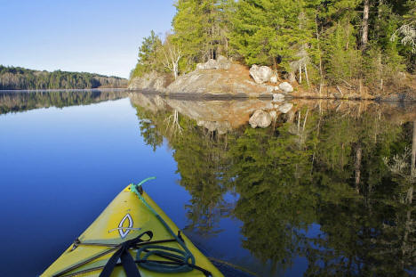A morning run in the kayak. Superior National Forest near Ely Minnesota, 2008