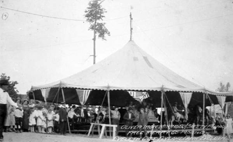 Merry-go-round at Oliver Mining Company picnic, Ely Minnesota, 1923