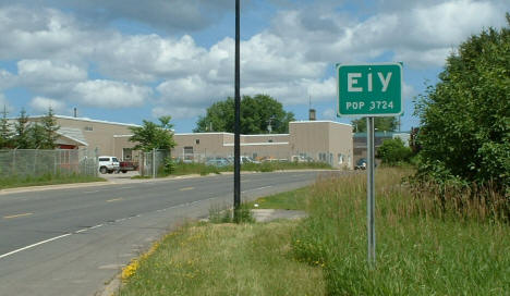 Ely Population Sign on Highway 169