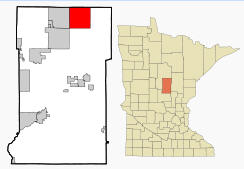 Location of Emily, Minnesota