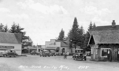 Main Street, Emily Minnesota, 1940's