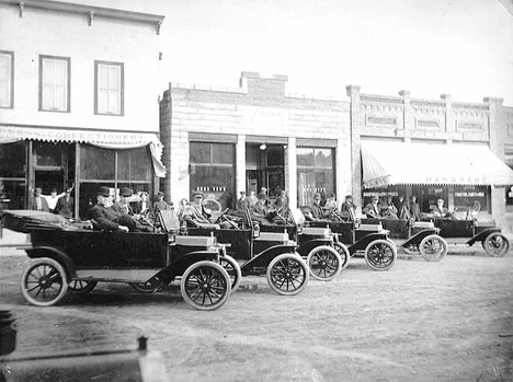 Business section showing Ness Brothers Store, Erskine Minnesota, 1915