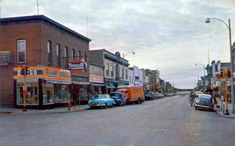 Street scene, Eveleth Minnesota, 1950's