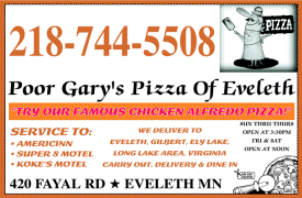 Poor Gary's Pizza & Subs, Eveleth Minnesota
