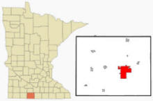 Location of Fairmont, Minnesota