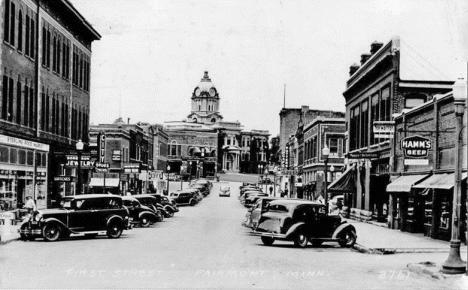 First Street, Fairmont Minnesota, 1945